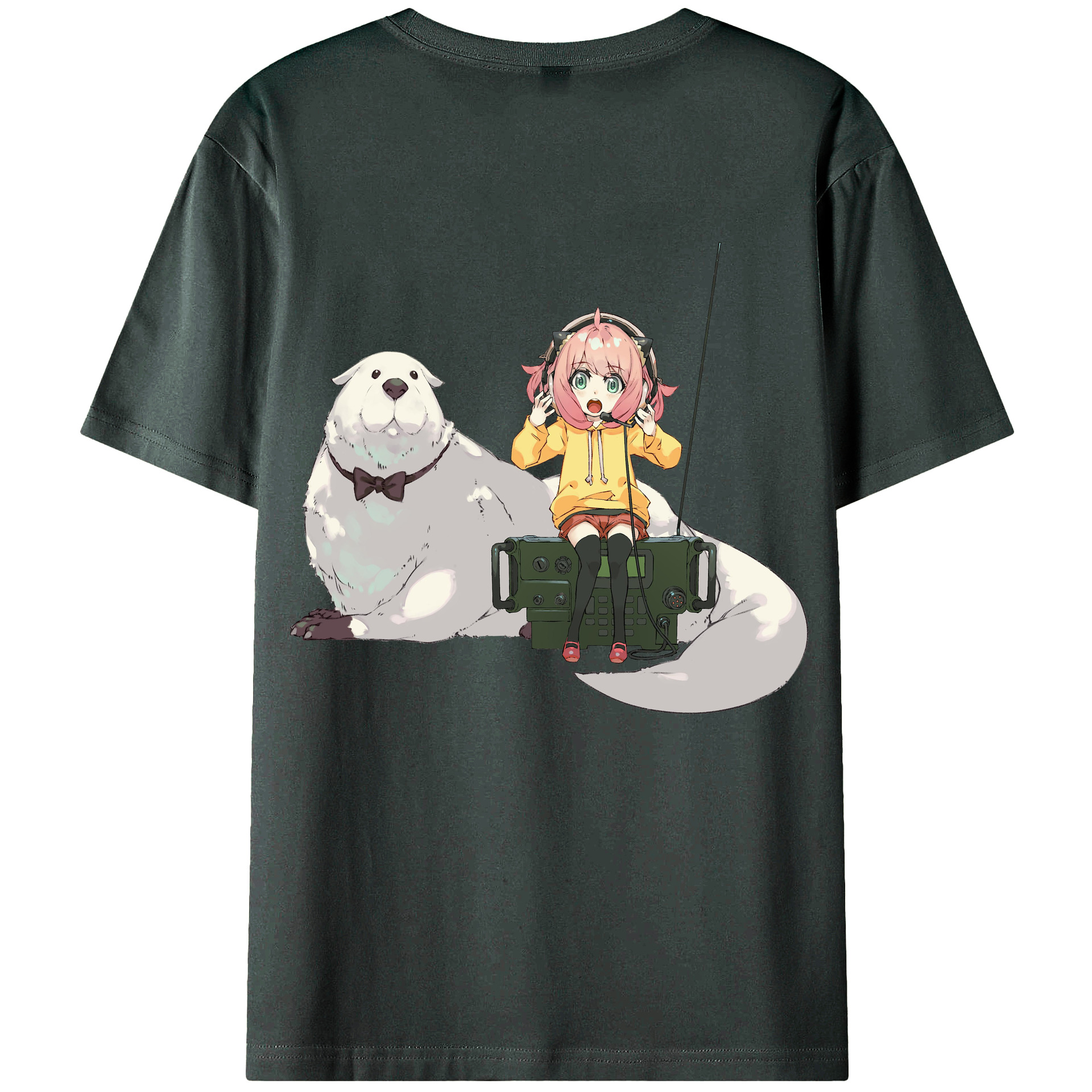 （画像用） SPY×FAMILY间谍家家酒 綿100％ メンズ半袖Tシャツ（バックプリント） 通気性